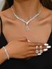 Elegante Set di Collana e Orecchini con Strass per Matrimoni