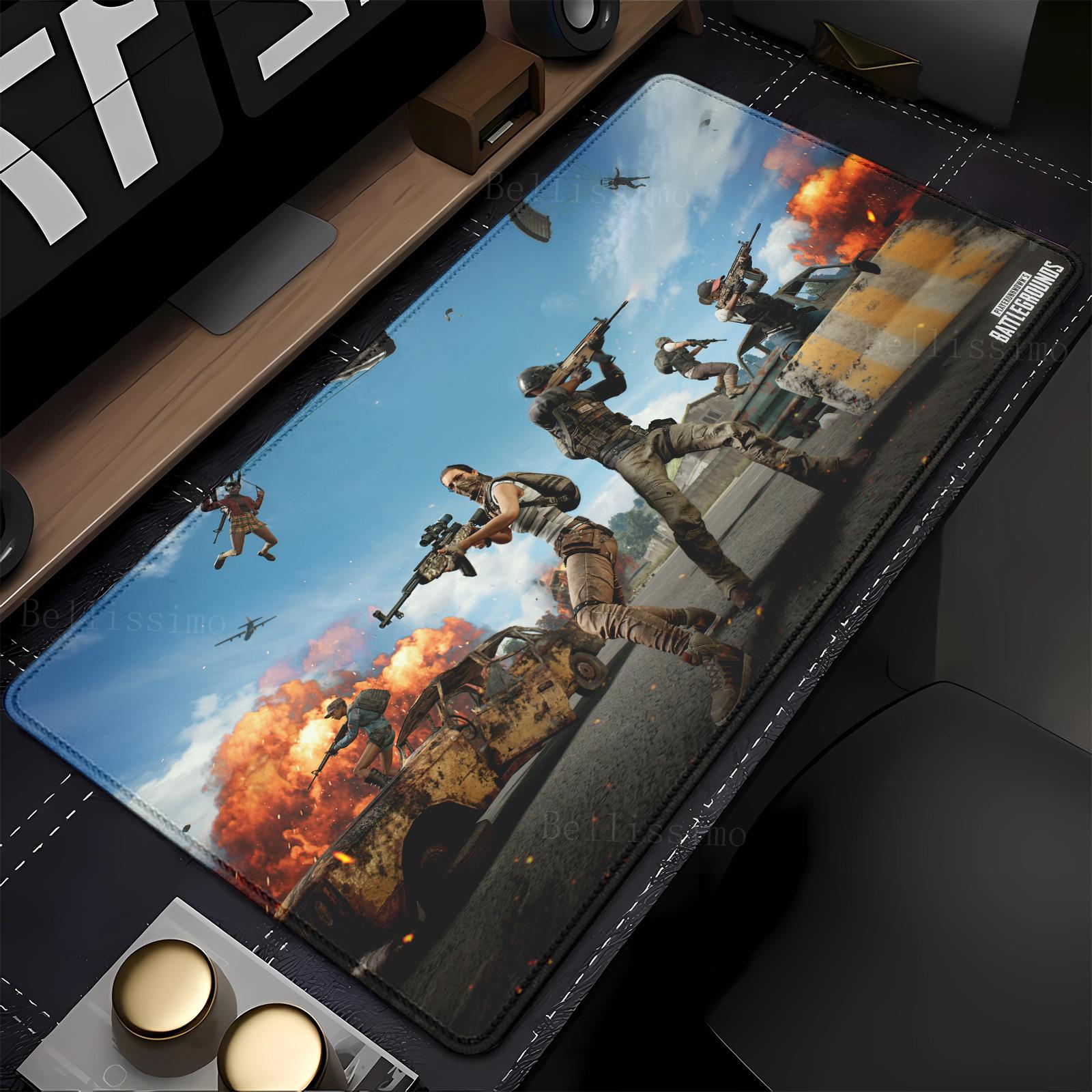 Pubg Battlegrounds Tastatur Mauspadd Cartoon Lockedge Großes Gaming-Pad Computer Gamer Tastatur Maus Schreibtischmatte Büros Mauspadd 900x400x3mm