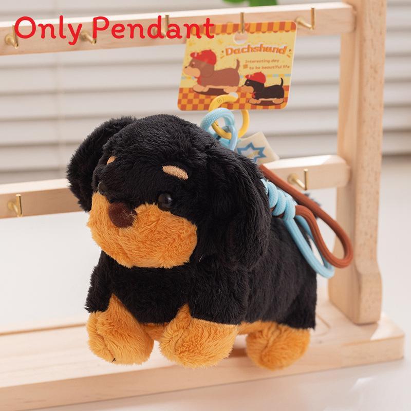 

Dachshund Plush Keychain With Coin Pocket For Kids And Collectors Style C