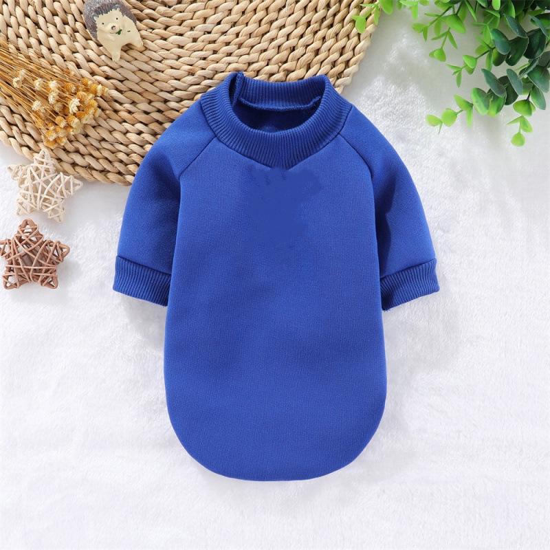 Solid Color Dog Hoodie - Thick Autumn/Winter Style
