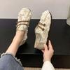 Fashion Lace Mesh Fisherman's Shoes Women's Summer Wear 2025 New Summer Style Beef Tendon Sole Bean Shoes Large Size Single Shoes
