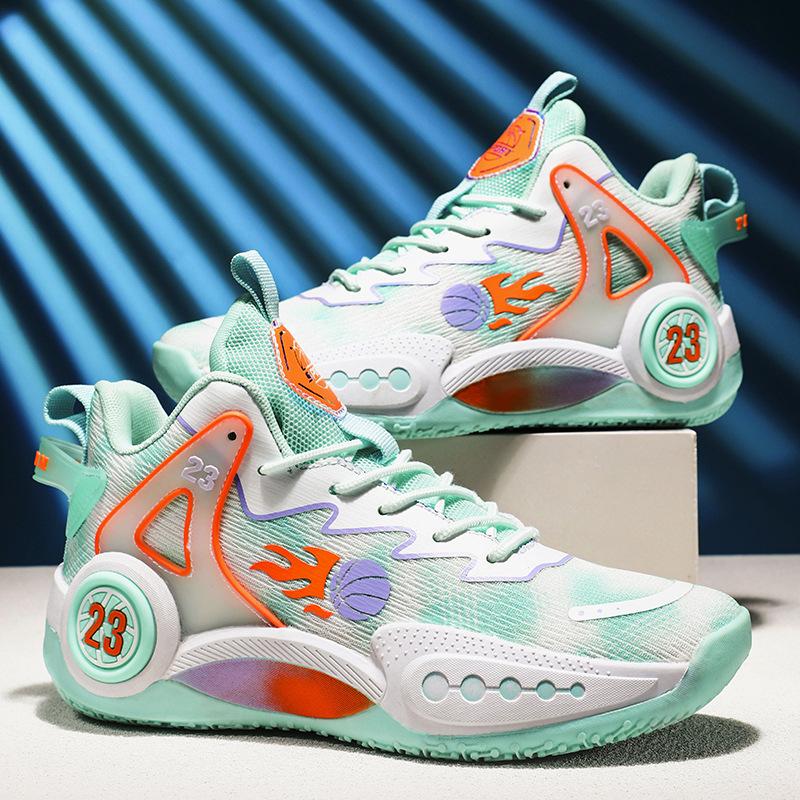

Student basketball shoes autumn new mesh breathable trendy shoes wear-resistant non-slip lace-up boys sports running shoes 35