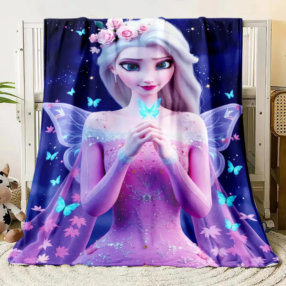 Cartoon Frozen soft Blankets blankets fluffy flannel thin Blanket Picnic Sofa Family Bedroom Children's Room custom blanket