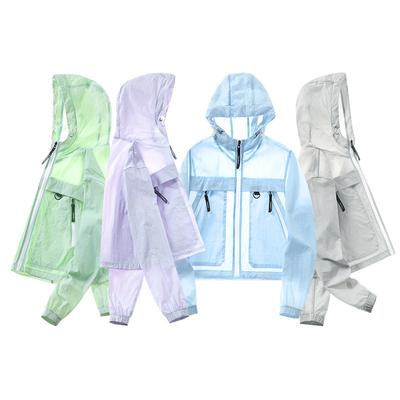 Sommer Sonnenschutzkleidung, UV-beständige langärmlige Kapuzenjacke, Outdoor Radsport Sport Sonnenschutzkleidung für Damen