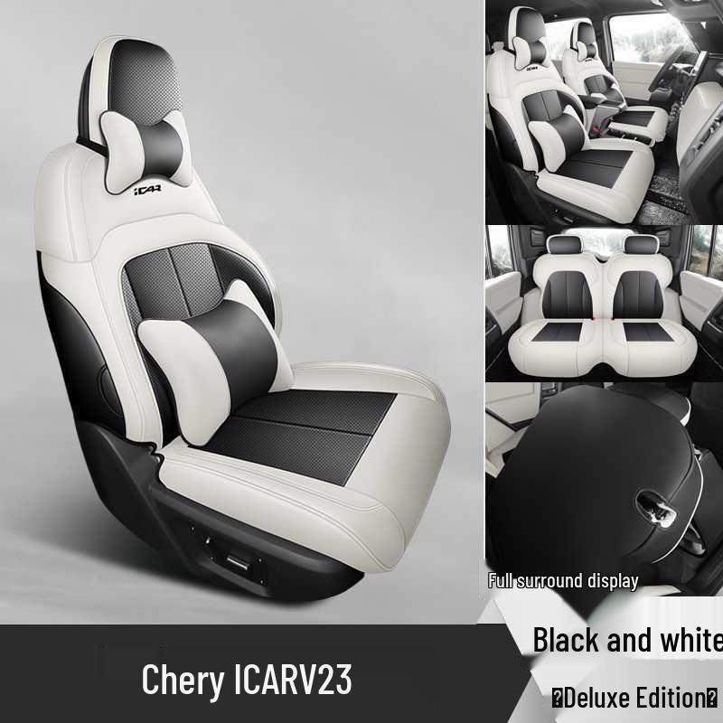 Chery iCarV23 High-End Perforated Leather Seat Cover, Full Coverage, All-Season.