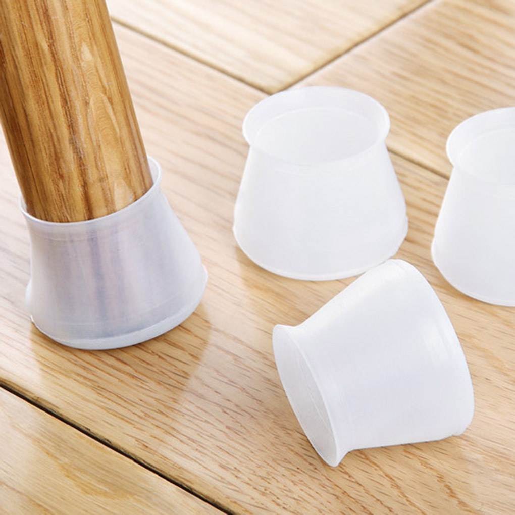 4pcs Silicone Chair Leg Caps Feet Pads Furniture Table Covers Floor Protectors