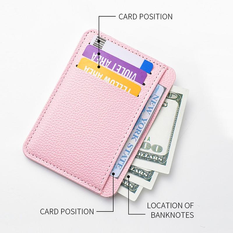 Short Ultra Thin Card Case Female Mini Multi-Card Fashion Bank Card Credit Card Holder Wallet Simple Pu Leather Card Holder