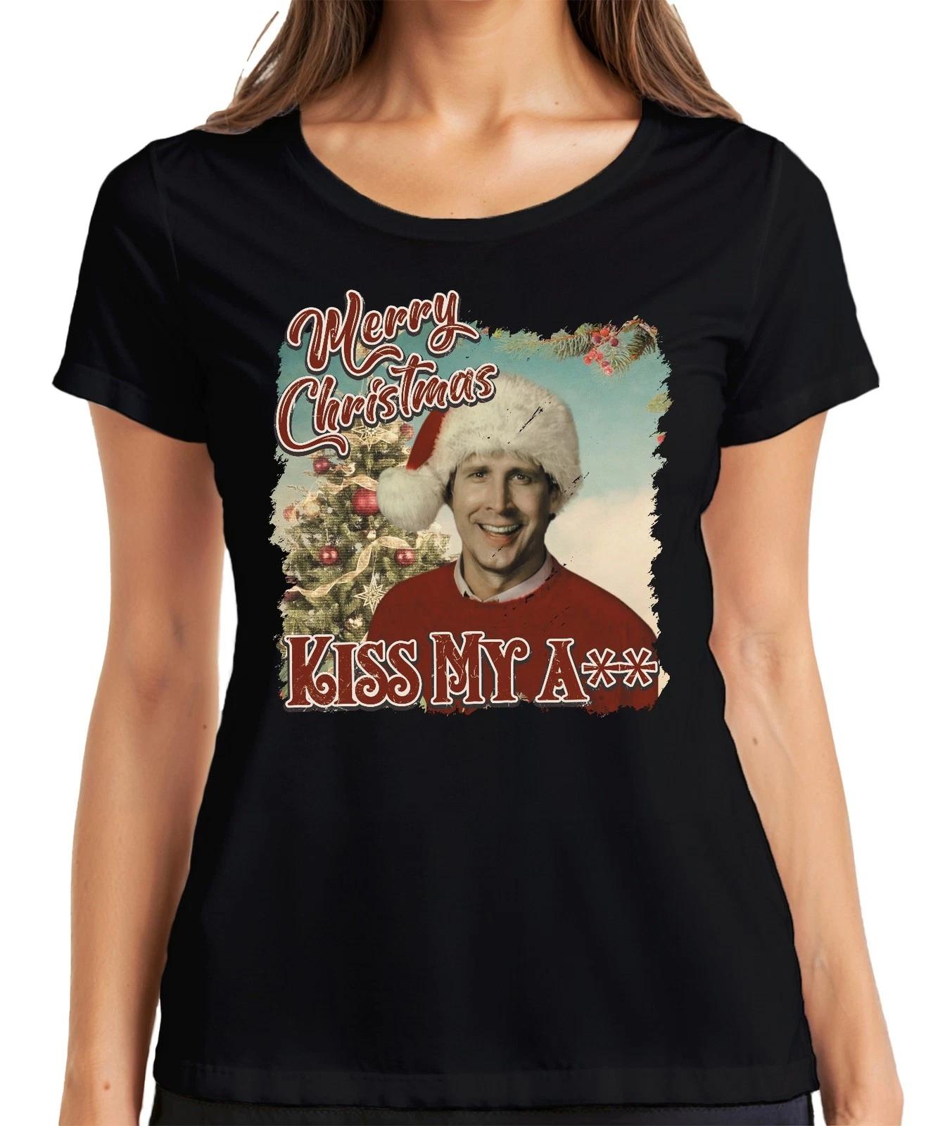 Merry Christmas Clark Griswold Schöne Bescherung Kiss My A - Weihnachten Xmas Da XXXXL