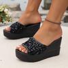 Large Size, Sandals, High Heels, Wedge Heels, Thick Sole, Sponge Shoes