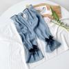 Sheer Mesh Arm Sleeve Tulle Lace Long Fingerless Gloves UV Protection Ice Silk Bowknot Sunscreen Sleeves for Party Outdoor Activities