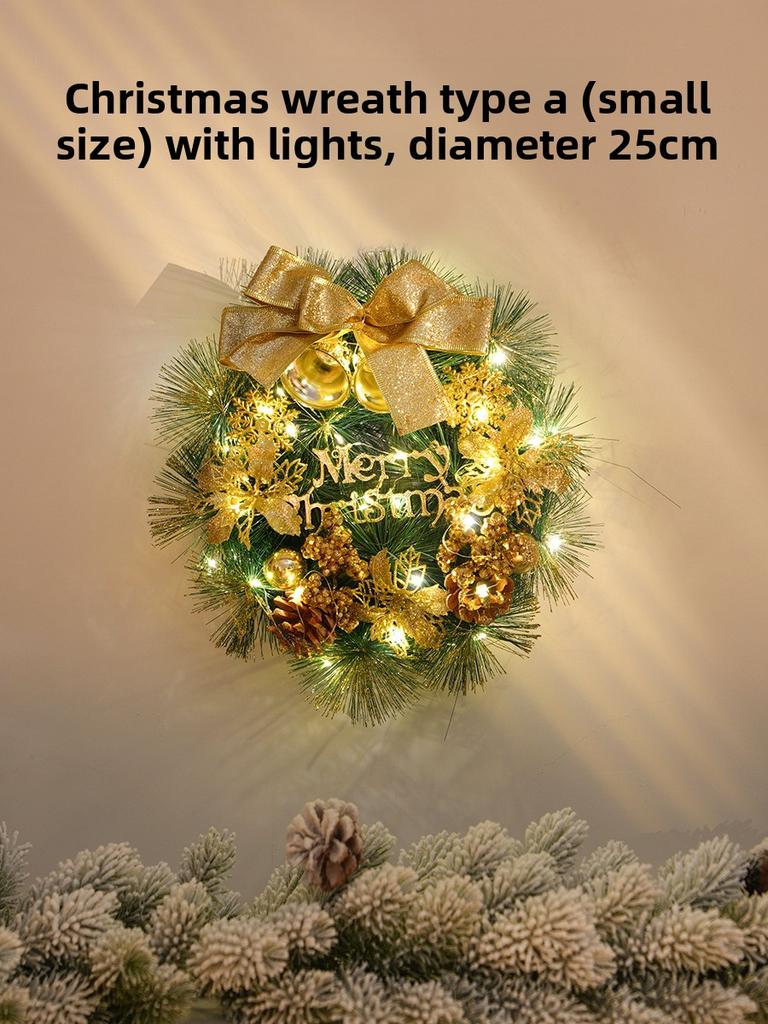 Christmas Ornaments Wreath Pendant Christmas Tree Wreath Home Hotel Scene Arrangement Door Pendant Pendant