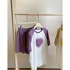New Summer Color-blocking Short-sleeved Pajamas Set for Women's Gradient Smiley Face Sweet and Cute Cartoon Thin Style