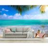 Beach Photo Wallpaper Mural For Living Room Bedroom Tropical Beach Ocean Wall Papers Home Decor Fresco Wall Papers