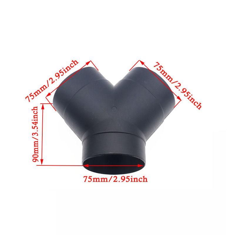 Air Vent Outlet Car Parking Heater Ducting 75mm Y Piece Elbow Bend Pipe Exhaust Connector For Webasto Eberspaecher Diesel