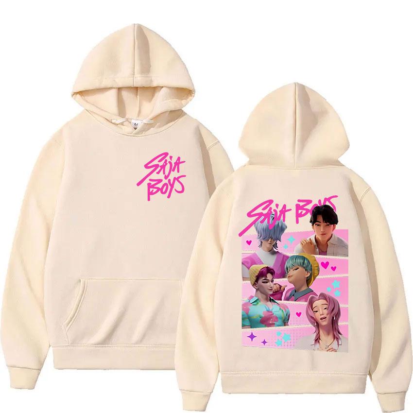 K-pop Saja Boys Demon Hunters Print Hoodies Men Women Long Sleeve Pullover Sweatshirts Popular Fashion Pullover