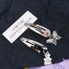 Water Drop Clip Bear Cool Cross Barrette Punk Hair Clip Women Hair Accessories Korean Style Hairpin