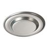 Retro Stainless Steel 3-Compartment Round Dumpling Plate