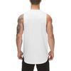 New Sports Vest Men'S Loose Summer Pure Cotton Fitness And Bodybuilding Quick Drying Sleeveless Shoulder White Base Shirt Sleeveless T-Shirt
