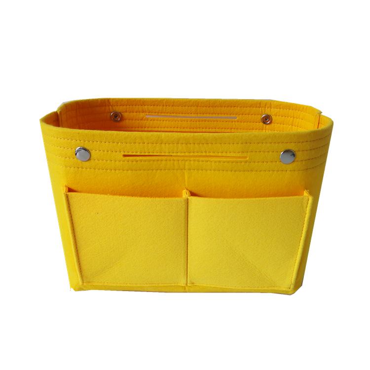 Large Capacity Felt Makeup Bag: Multifunctional Women's Travel Organizer with Snap Closure
