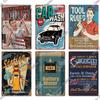 Decor Tire Shop Vintage Tin Sign Plaque Metal Iron Plate Wall Adornment for Garage Gas Station Car Sale Repair Poster