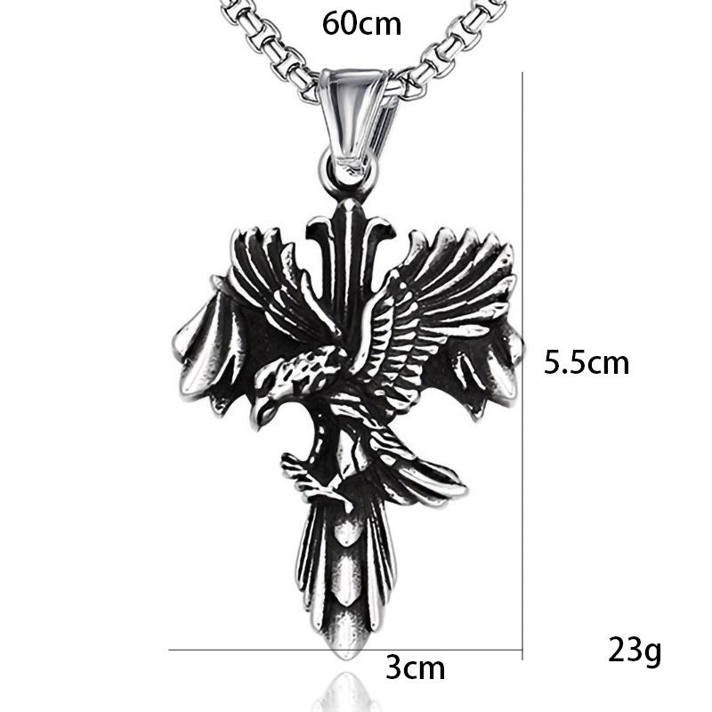 Men'S Personality Domineering Eagle Hip Hop Pendant Necklace Jewelry Creative Student Pendant