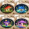 Enchanted Mushroom Kingdom Rug Colorful Round Forest Floor Mat Living Room Bedroom Bedside Rug Inspired By The Magical Forest