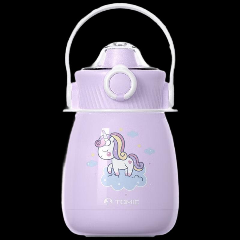 TOMIC 850ml Purple Unicorn Insulated Stainless Steel Water Bottle