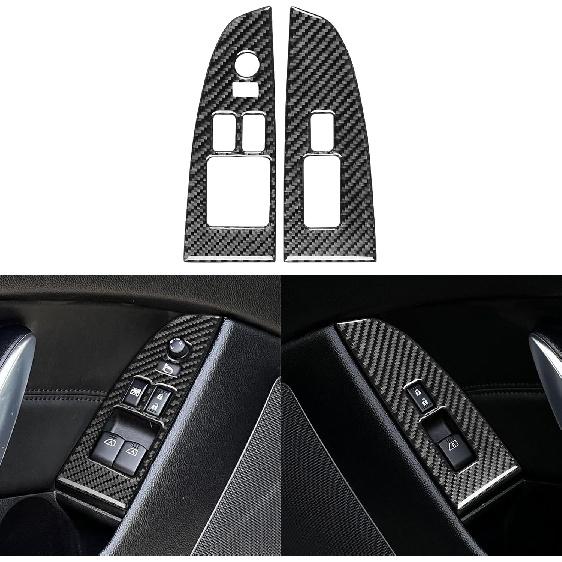 NVCNX Real Carbon Fiber Compatible with Infiniti G35 G37 X S 2007 2008 2009 2010 Sedan Coupe Convertible Car Accessories Interior Trim Dash CD AC