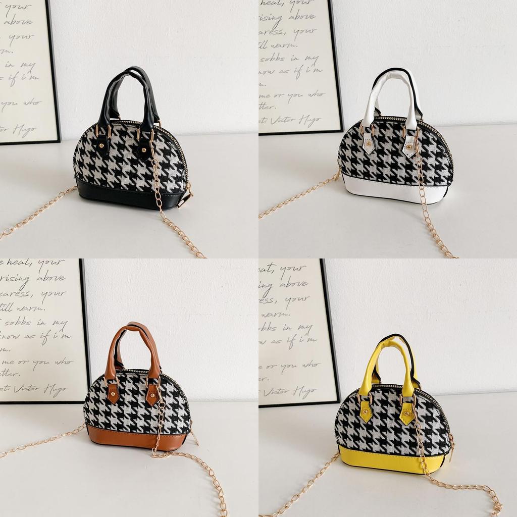 Shell Bag For Kids With Pu Material And Color Block Design For Daily Use