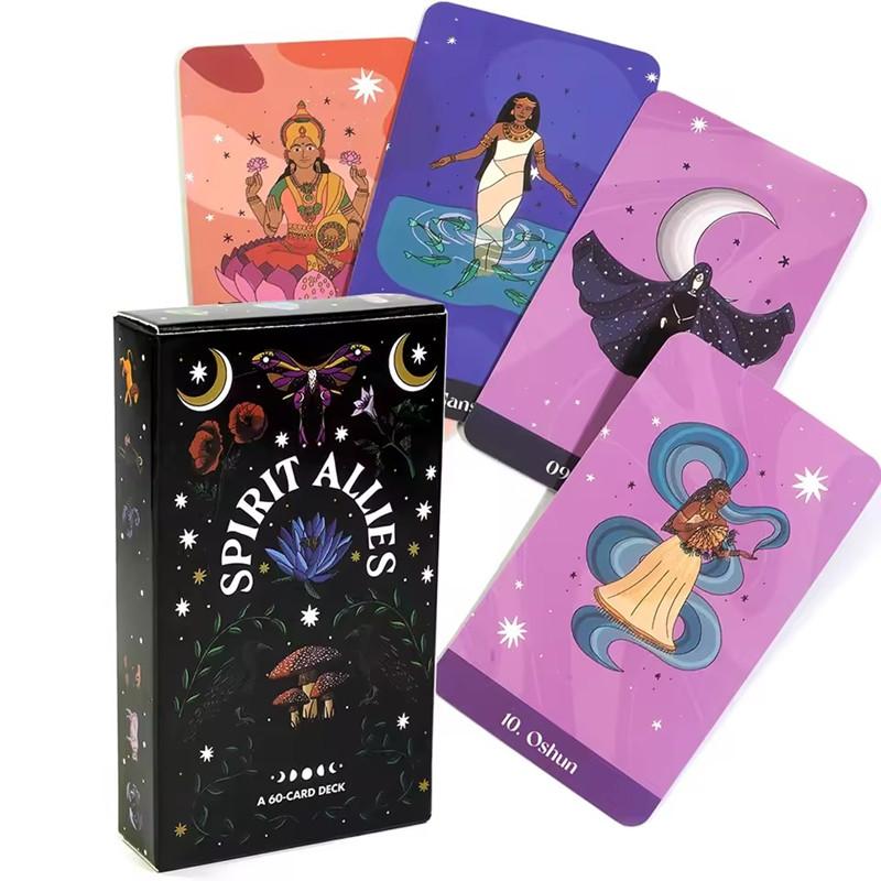 Колода оракула Spirit Allies от Джилл Пайл Spirit Guide Black Silver Oracle Goddess Plant