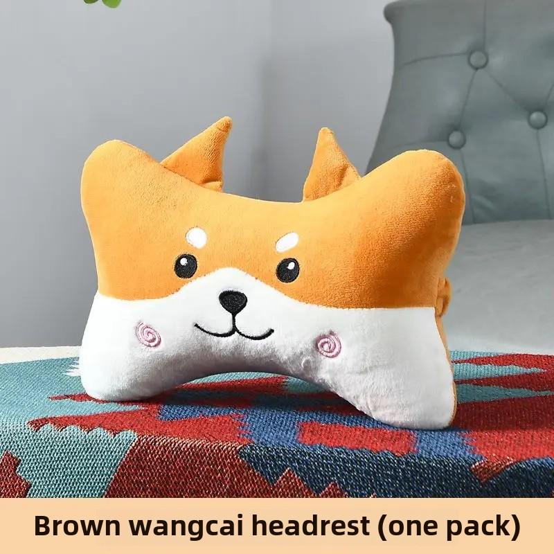 

Новая мультяшная подушка для подголовника, симпатичная плюшевая подголовник с мультяшным животным, автомобильная поясничная подушка, креативные аксессуары для автомобильной подушки для шеи
