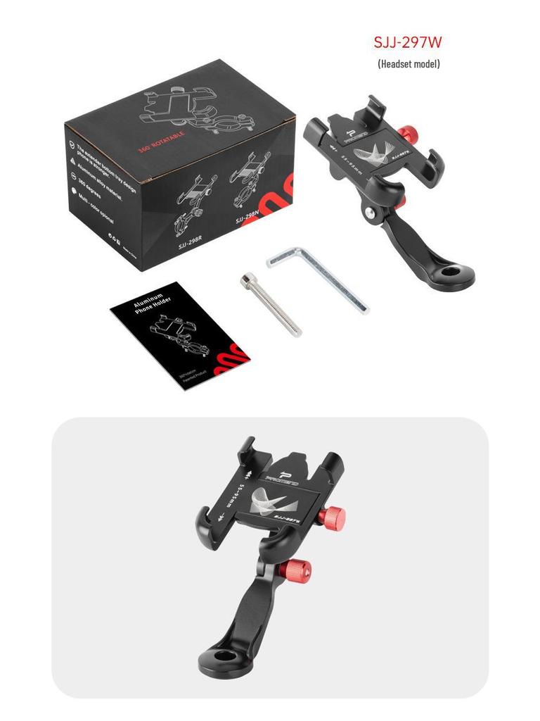 Aluminum Alloy Rotating Bicycle & Scooter Phone Holder - Adjustable Front & Rear Mount