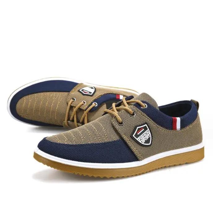 

Новые мужские парусиновые туфли, легкие спортивные туфли, повседневная сетчатая дышащая вулканизированная обувь, классическая модная рабочая обувь на шнуровке 39