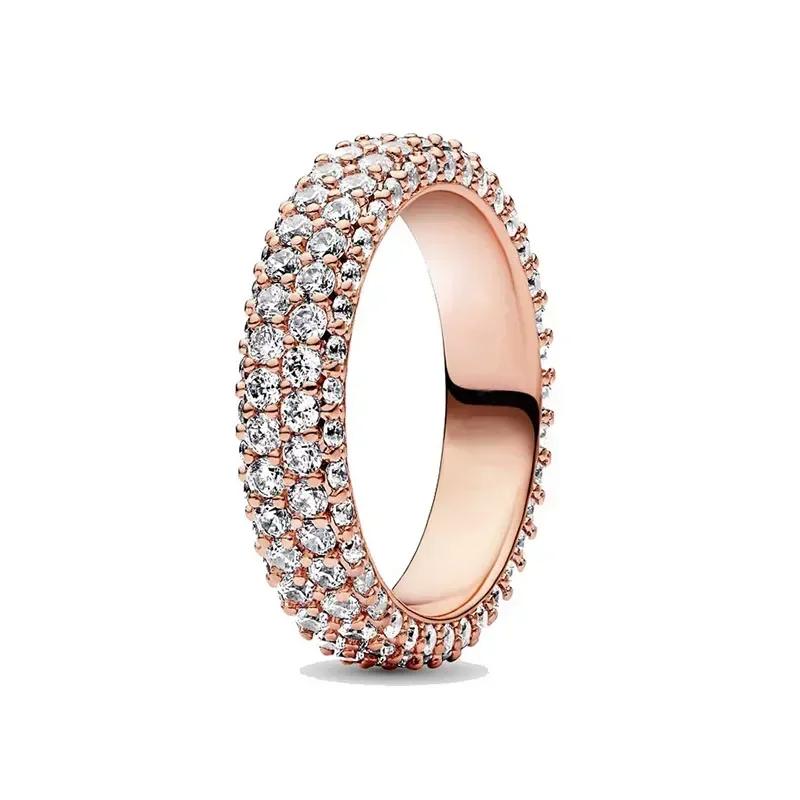 New 925 Sterling Silver Women's Classic Red Heart Crown Fashion Ring Valentine's Day Light Luxury Jewelry Romantic Gift