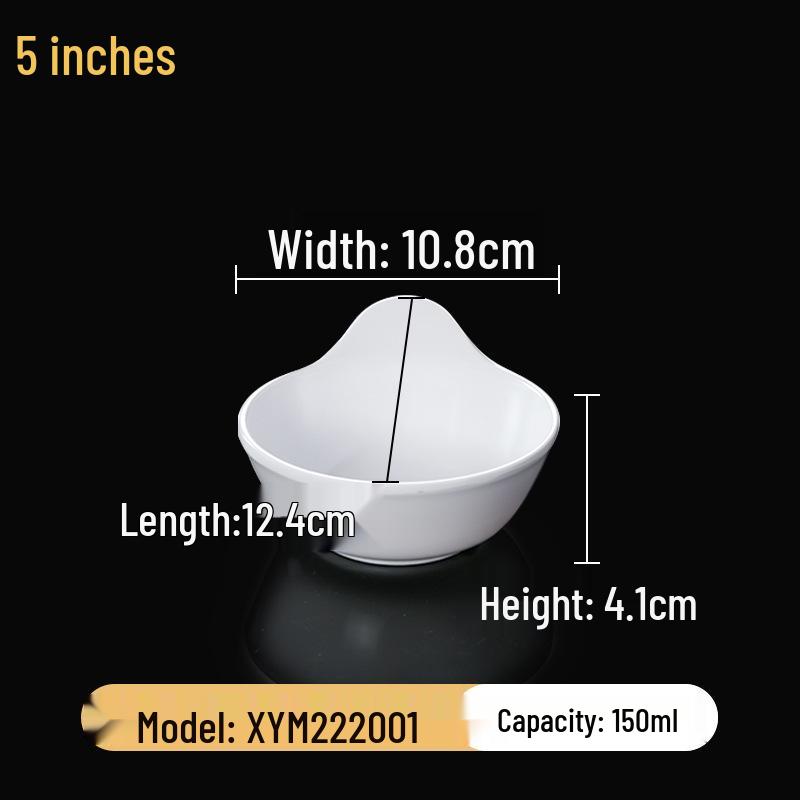 Melaminová sada čtvercových misek: Ideální pro Hot Pot, Omáčky, Rýži, Kaši a Polévku - Pro Komerční a Restauranční Použití.