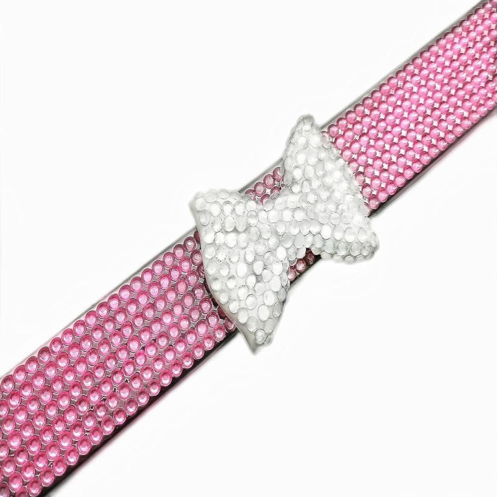 2-pakning Rhinestone med sløyfedesign Bilskiltdeksler Lisensbrakettholder for amerikansk kjøretøy