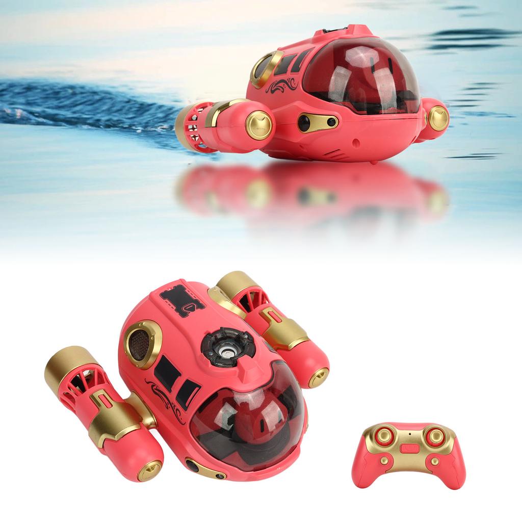 Remote Control Motorboat with 500mah Battery Submarine Spray Gasboat for Pools and Lake Toys