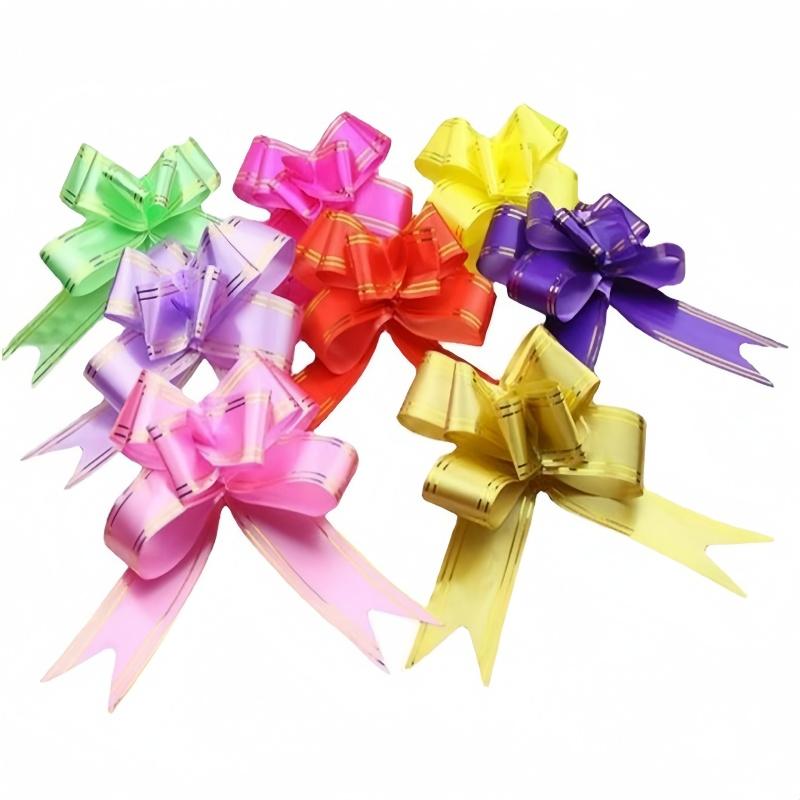 30 Pieces, 1 Set (random Color), Multi-color Bow, Hand Pulled Flower, Mixed Color Wedding Party Decoration