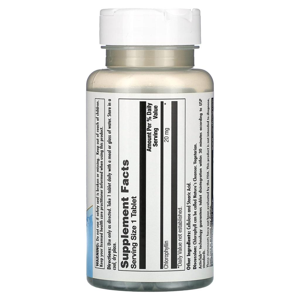 Chlorophyll, 20Mg, 100 Tablets