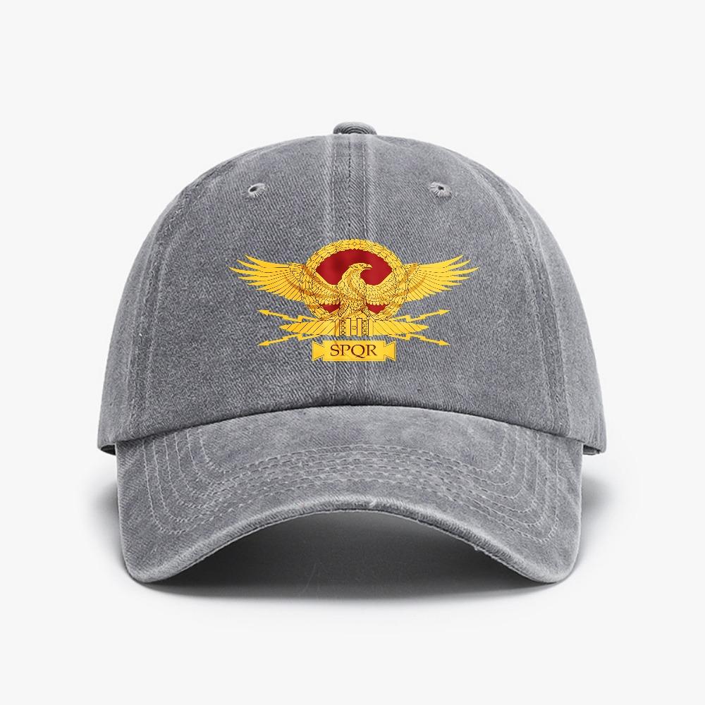 Gold SPQR RoUnisex Imperial Eagle Baseball Cap Sports Women Unisexs Adjustable Dad Hat Unisex Distressed Washed hats Adjustable