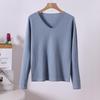 Women's Solid Color Half-High Neck Wool Knit Sweater - Autumn/Winter Short Thick Pullover Base Layer Knitwear