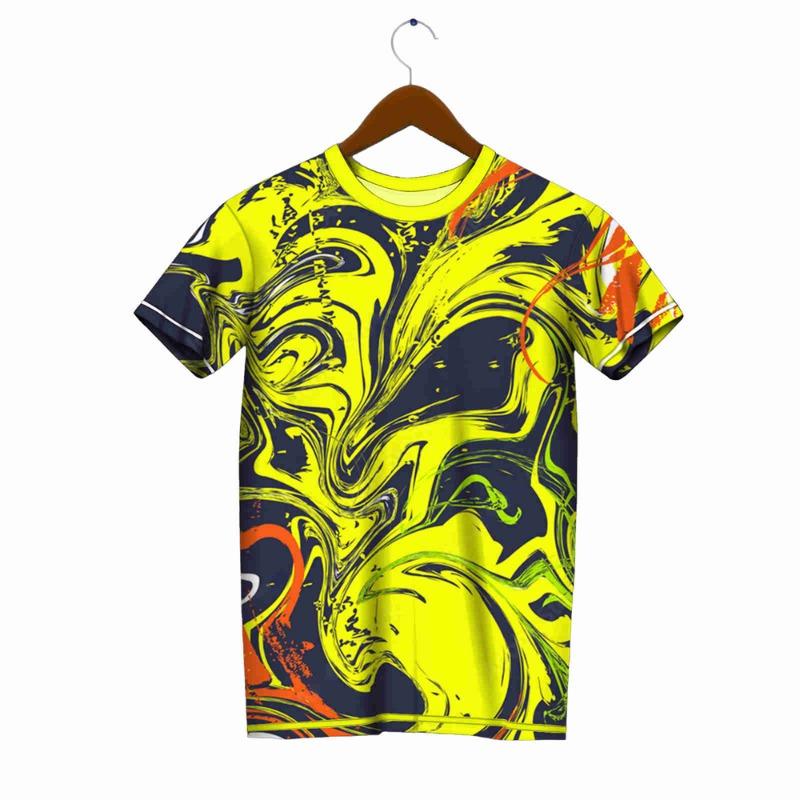 

Men s T Shirt Running Sport T Shirts Multi Color Patchwork Printed T-Shirt Breathable Quick Drying Short Sleeved Sportswear Tops S