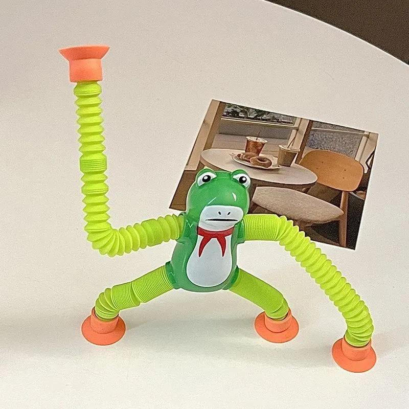 

Телескопическая светящаяся лягушка, инерционная развивающая игрушка для детей Standard