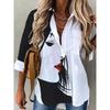 Fashion Casual Long Sleeve Women Shirt All-match Loose Shirt Women Temperament Printed Top