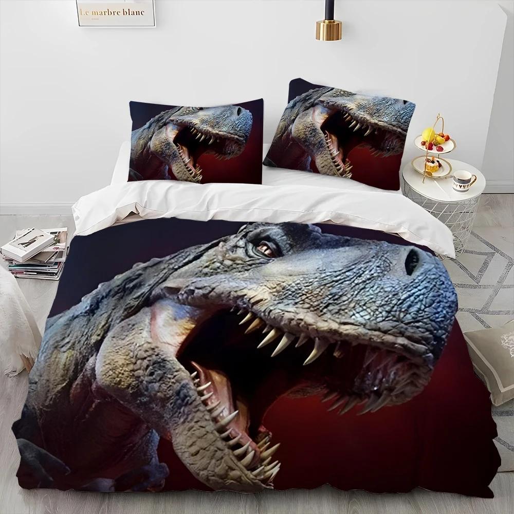 

3D Cartoon Dinosaur Illusion Comforter Bedding Set,Duvet Cover Bed Set Quilt Cover Pillowcase,Queen Bedding Set for Child Gift (135x200cm) бордовый