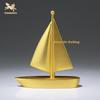 Tongshifu "Smooth Sailing" Living Room, Desktop Copper Ship Ornament, Home Decor Craft