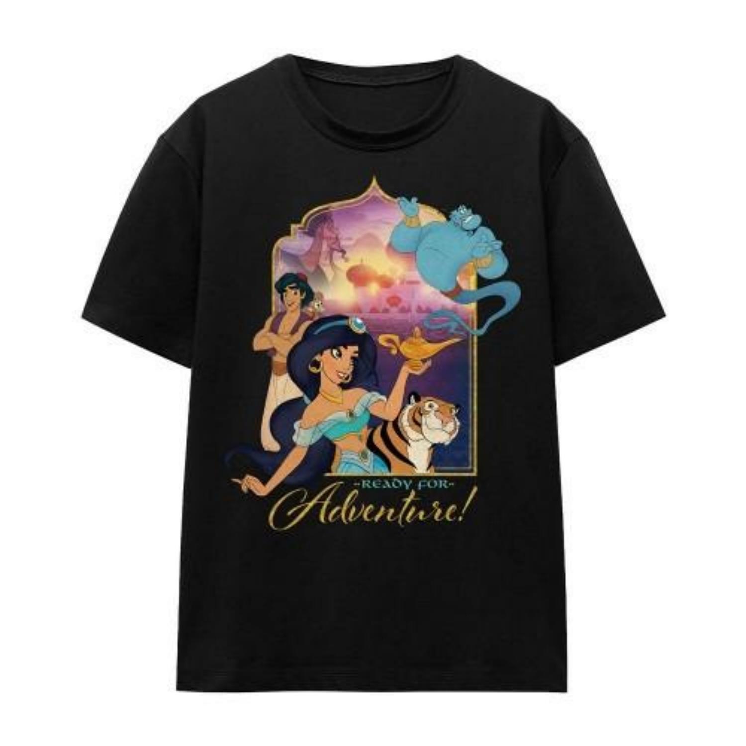 aladdin Unisex Adult Are Ready For Adventure Jasmine Abu Rajah Genie T-Shirt S разноцветный