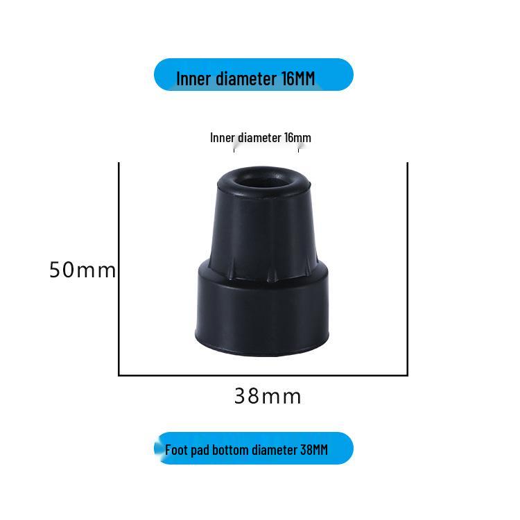 Ponteiras de Borracha para Muleta de Quatro Pontos (22MM, 16MM, 19MM) para Idosos