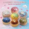 Colorful Crystal Anti-Stress Toy With Steam Bowl Shape, Reusable, Funny, Slow Bounce, With Flashing Light, Desk Decoration, Part