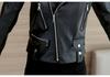 2025 Women's Slim Fit PU Leather Jacket - Short, Plus Size, Korean Style, Trendy Outerwear for Spring & Autumn